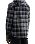 Off-White checked overshirt with hood