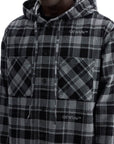 Off-White checked overshirt with hood