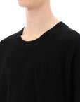 Off-White sweater with embossed diagonal motif