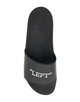 Off-White rubber slides for left and right