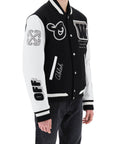 Off-White lea varsity bomber jacket