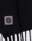 Destin Black wool and cahsmere scarf