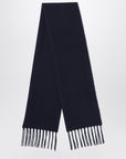 Destin Navy blue wool and cahsmere scarf
