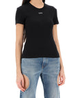 Off-White ribbed t-shirt with off embroidery