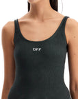 Off-White stretch cotton tank top for women