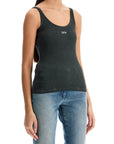 Off-White stretch cotton tank top for women