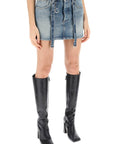 Off-White denim mini skirt with straps