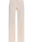 Tom Ford high waist wide leg pants in virgin wool light blush