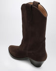 ISABEL MARANT Duerto Chocolate cowboy boots in suede