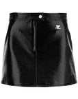 Courreges re-edition vinyl effect mini skirt