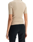 Courreges short-sleeved ribbed re-e