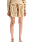 Self-Portrait Self Portrait 'poplin mini skirt with crystal