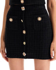 Self Portrait "knitted mini skirt with jewel buttons