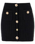 Self Portrait "knitted mini skirt with jewel buttons