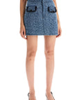 Self-Portrait Self Portrait distressed denim mini skirt