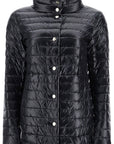 HERNO reversible a-shape down jacket black and gray