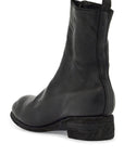 Guidi black horse and calf leather boots with side zip