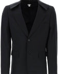 Comme Des Garcons Homme Plus satin collar blazer with eight