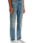 Palm Angels straight leg monogram print jeans