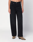 ISABEL MARANT Faded-effect black jeans