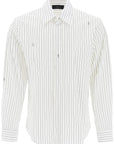 Amiri striped shirt with staggered logo