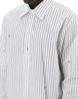 Amiri striped shirt with staggered logo