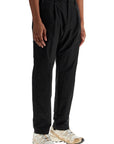 HERNO black polyester pants with patch pockets