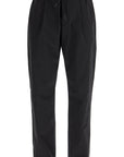 HERNO high-waisted black nylon women's pants