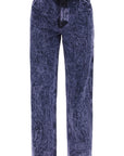 Marni loose marbleized denim jeans in