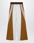 Palm Angels Brown/ochre colour-block wide trousers