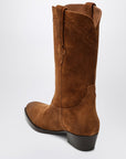 Paris Texas Hilda boots in Cognac suede