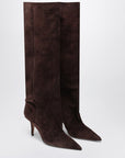 Paris Texas Tall boots in chocolate-coloured suede