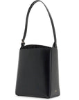 A.P.C. minimalist black leather crossbody bag with adjustable strap