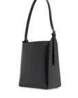 A.P.C. minimalist black leather crossbody bag with adjustable strap