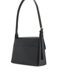 A.P.C. minimalist black leather women's bag with shoulder strap and flap closure