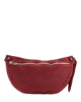 Guidi small red leather crossbody bag made from high-quality horsehide