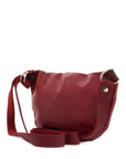 Guidi small red leather crossbody bag made from high-quality horsehide