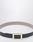 ROGER VIVIER Belle Vivier black/pink leather belt
