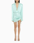David Koma Aqua green wool mini dress