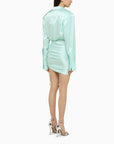 David Koma Aqua green wool mini dress