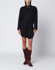 ISABEL MARANT Black polka-dot silk-blend dress