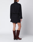 ISABEL MARANT Black polka-dot silk-blend dress