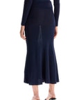 Self Portrait long lurex knit skirt