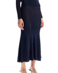 Self Portrait long lurex knit skirt