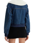 Self Portrait denim bomber jacket for