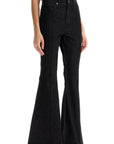 Self Portrait high-waisted flare jeans for