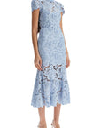 Self Portrait floral lace midi dress with eight