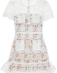 Self-Portrait Self Portrait lace mini dress with belt