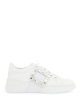 Roger Vivier white leather sneakers viv skate with rhinestones