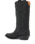 Ganni embroidered western boots